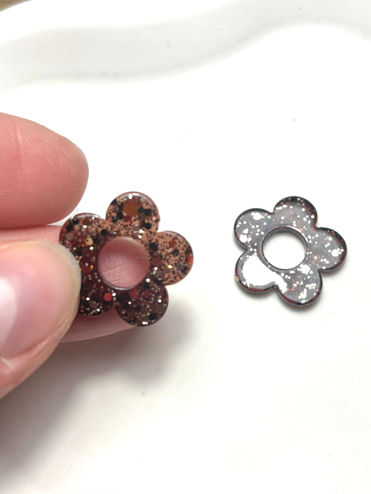 Hana S marron grosse paillettes