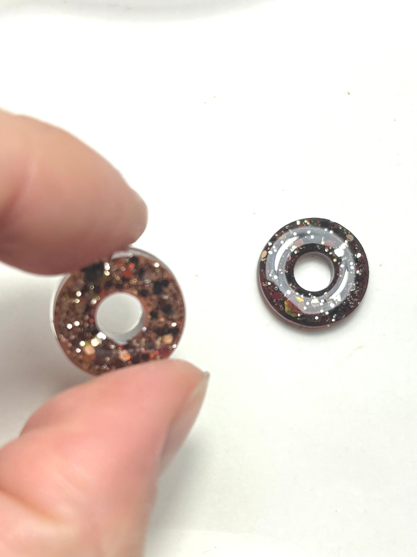 Agathe S marron grosse paillettes