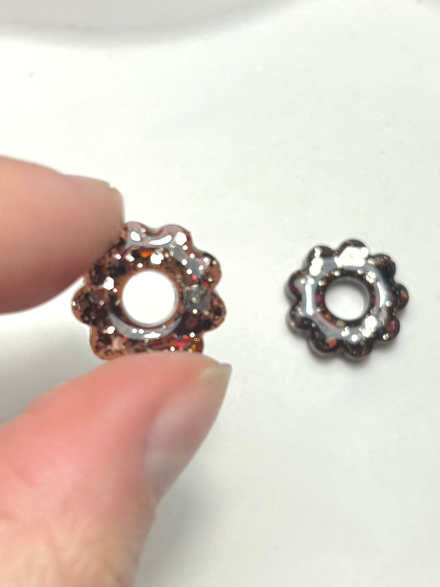 Priya S marron grosse paillettes