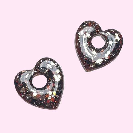 Love S marron grosse paillettes